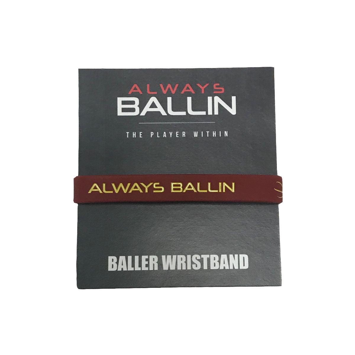 Always ballin X cavs wristband red wine OS