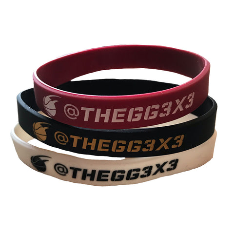 GG3x3 charity wristbands