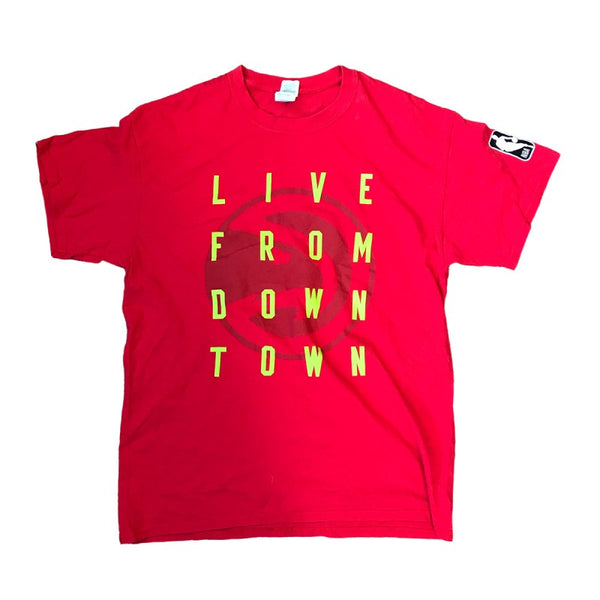 Atlanta Hawks Live From Down Town Stadium Tshirt L