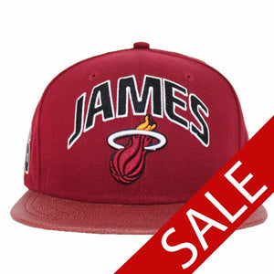 Miami heat LeBron James fitted cap Red New Era