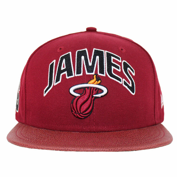 Miami heat LeBron James fitted cap Red New Era