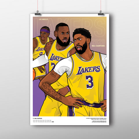 Lakers Champions Poster DBL DRBBL