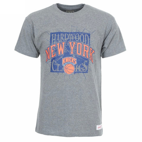 Mitchell and Ness retro 90s smashed New York Knicks Tshirt Grey XL